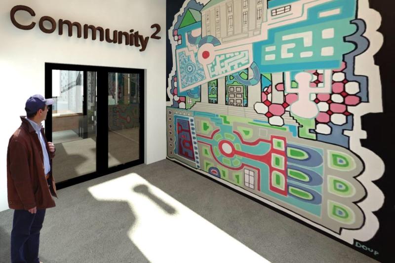 The entrance to Community Squared