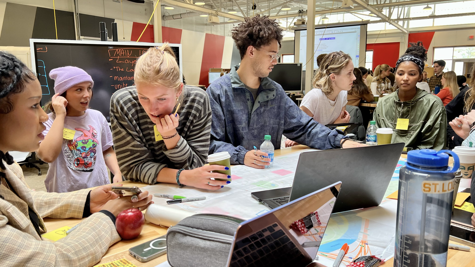 Undergraduate Students collaborating on a project