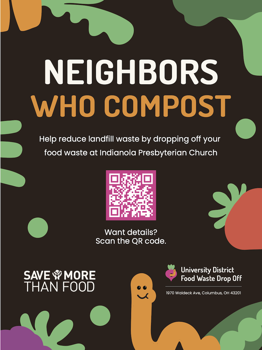 Poster design by students to create awareness for Food Waste Composting program.