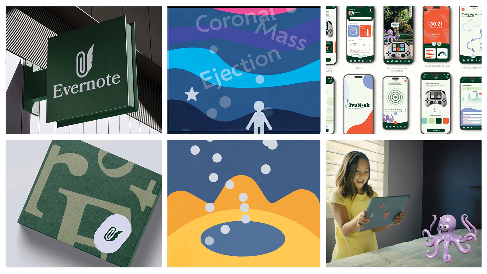 a collage of some of the award winning projects