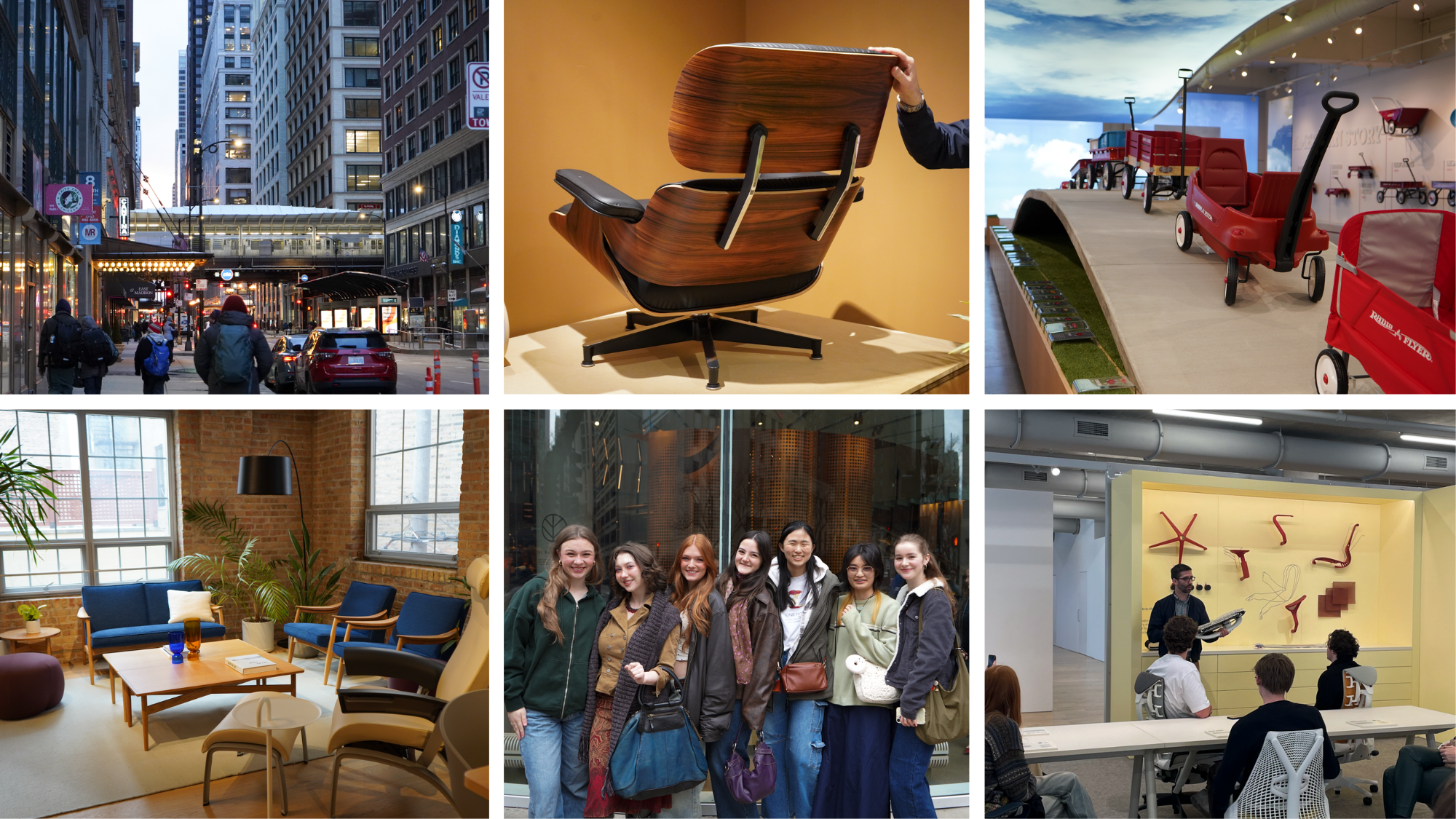 Collage of 6 photos of various activities the students experienced 