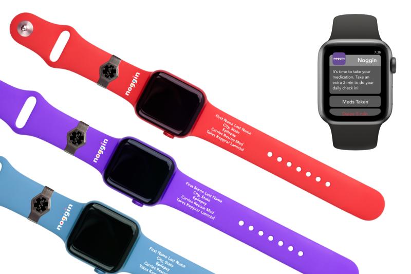 Three Colored Medical Apple Watch Bands and Watch Notifications