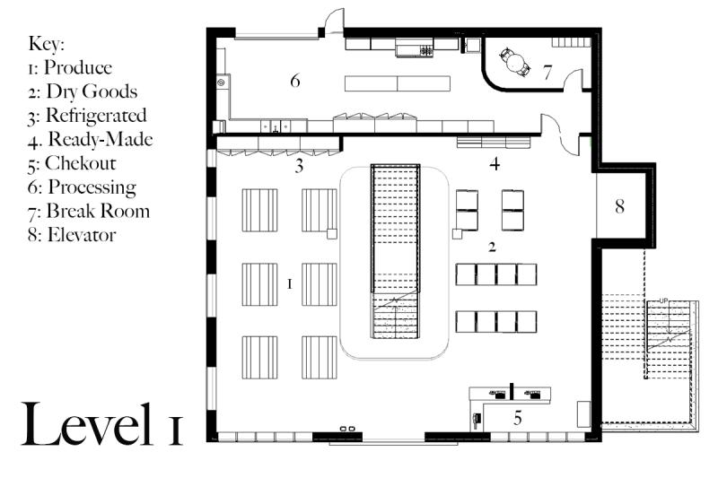 Franklinton Fresh Market Floor Plan Level 1