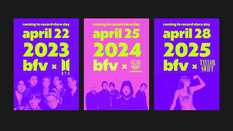BFV x BTS poster, BFV X Radiohead, BFV X Taylor Swift