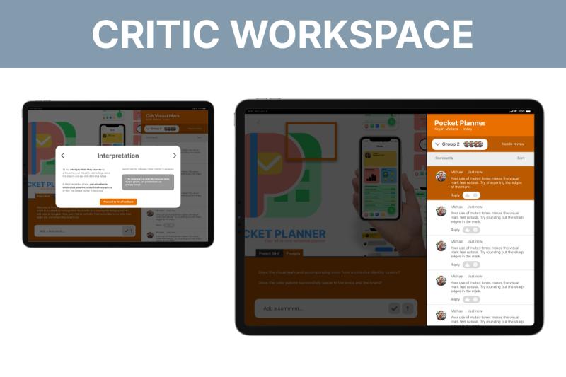Design Feedback’s dedicated digital workspace for live critiques