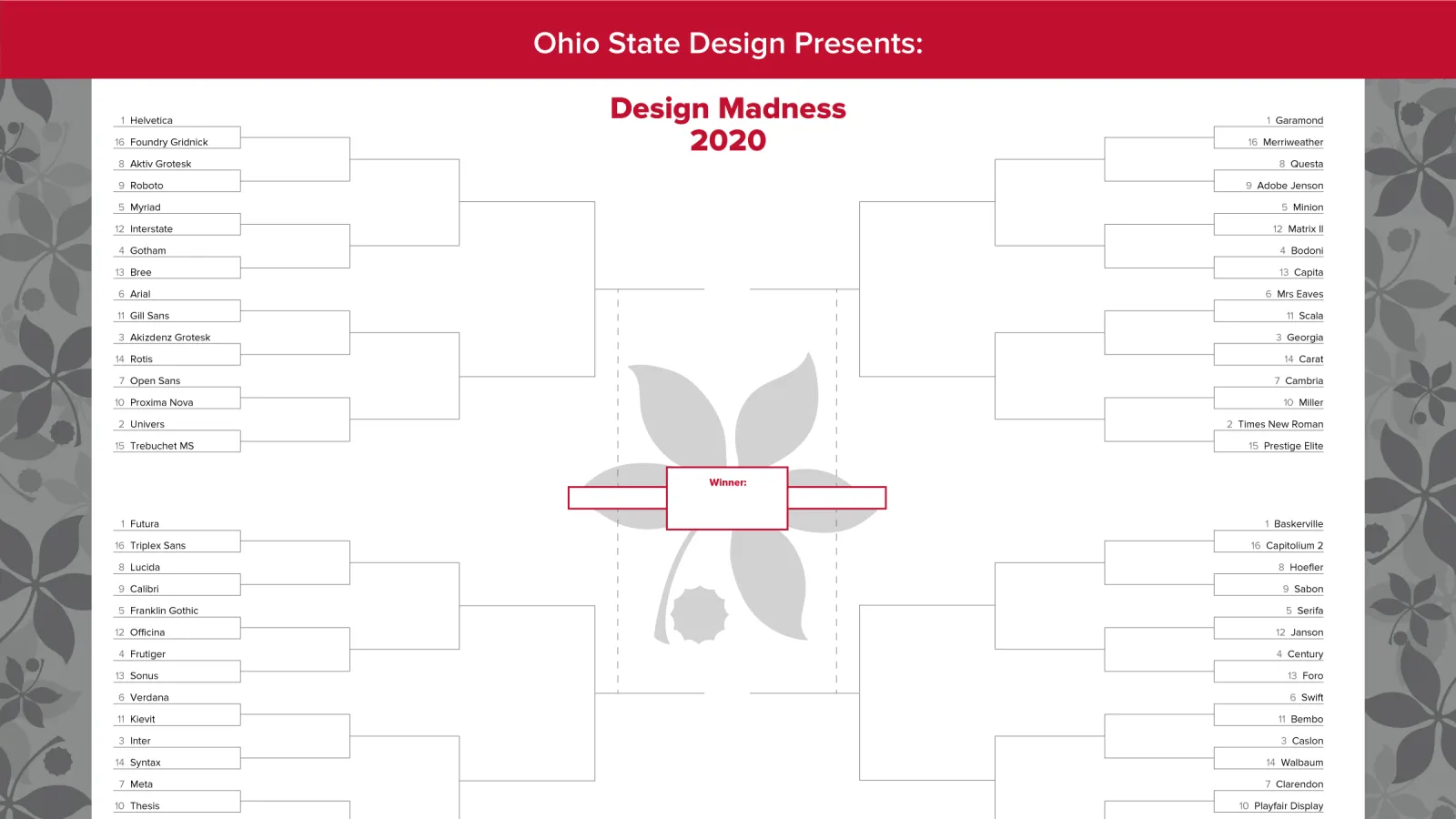 Ohio State Design Madness Bracket