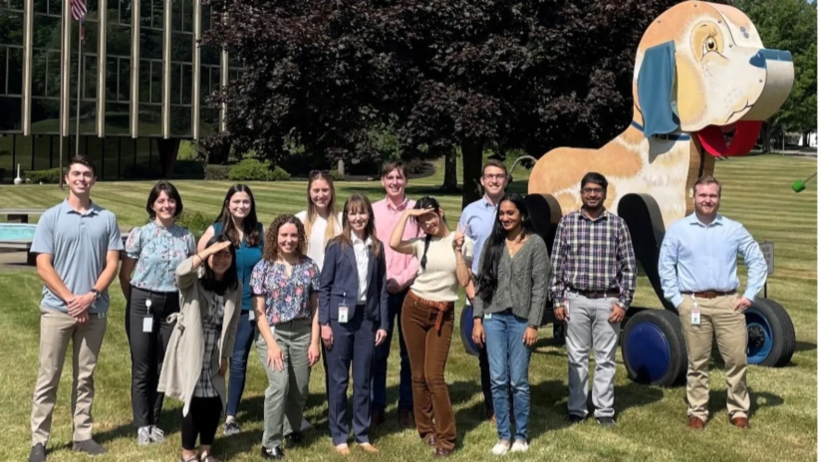 Amelia Walker (left, front row) with her intern colleagues.