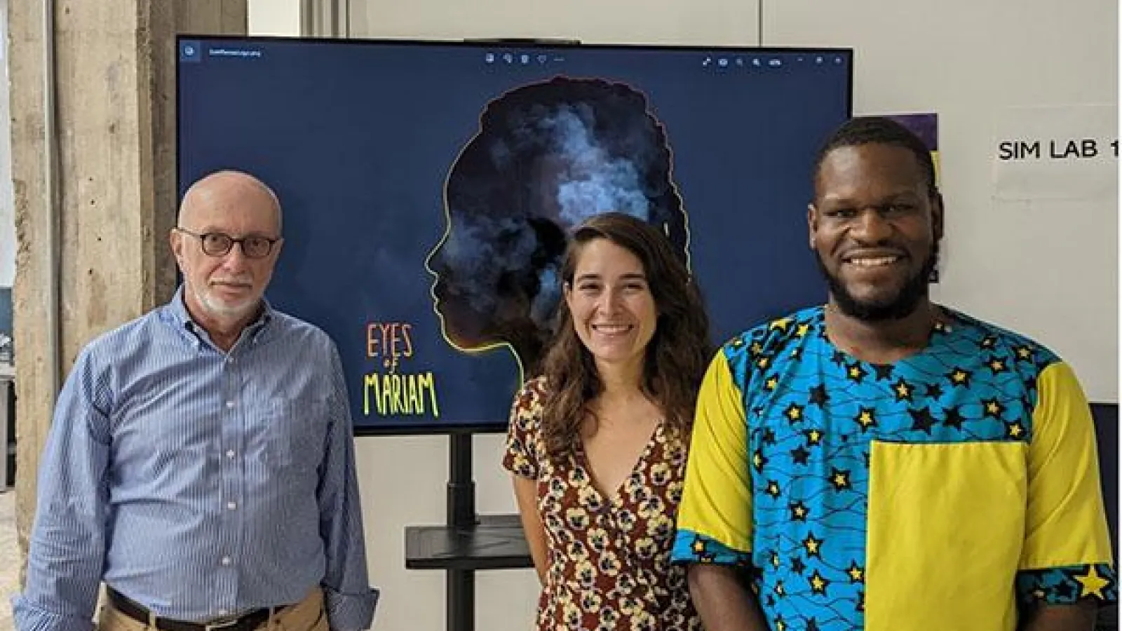 Standing left to right, Mario Peruggia, Deborah Kunkel, and Shadrick Addy