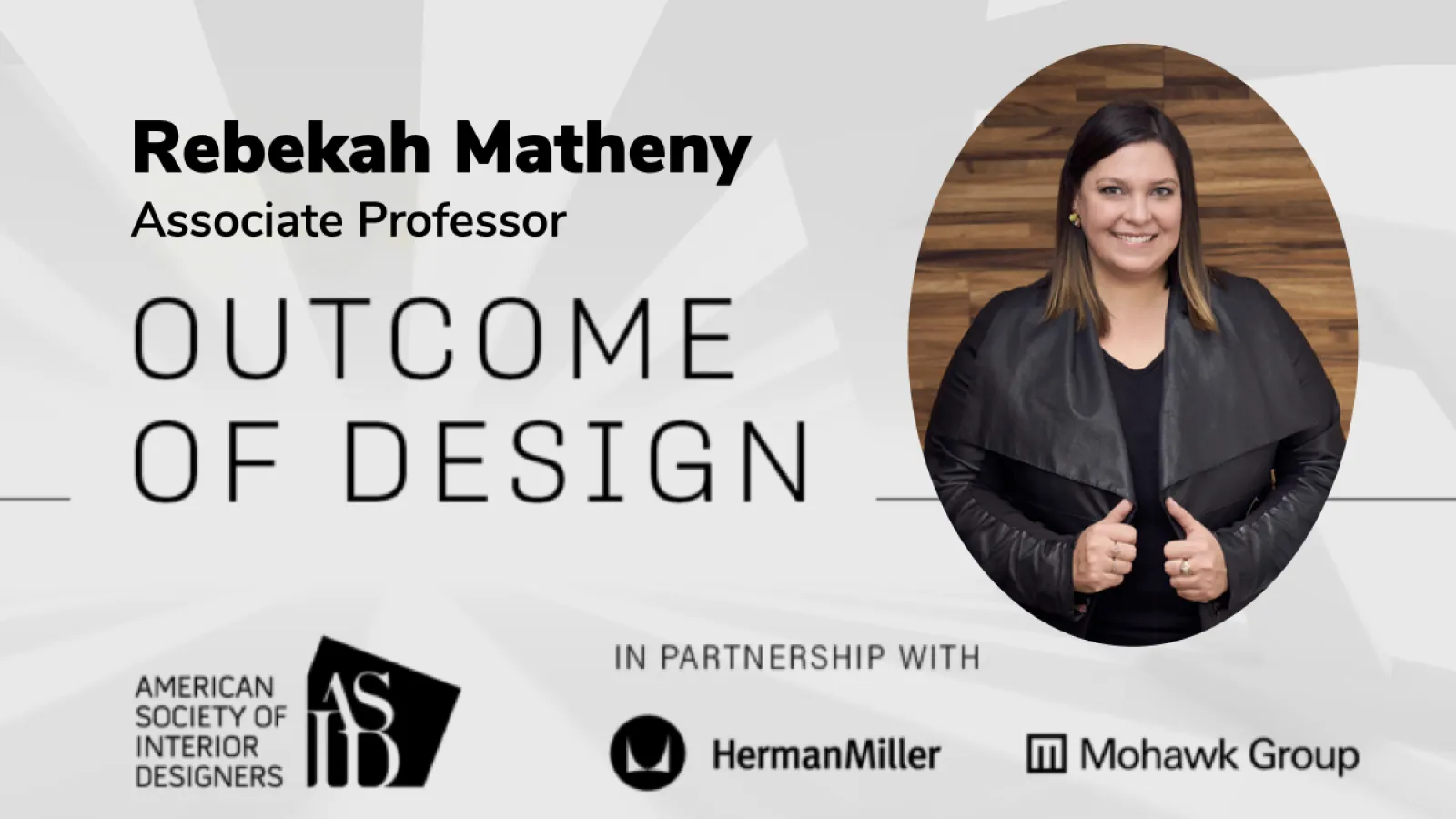 Matheny co-presents Outcome of Design 101