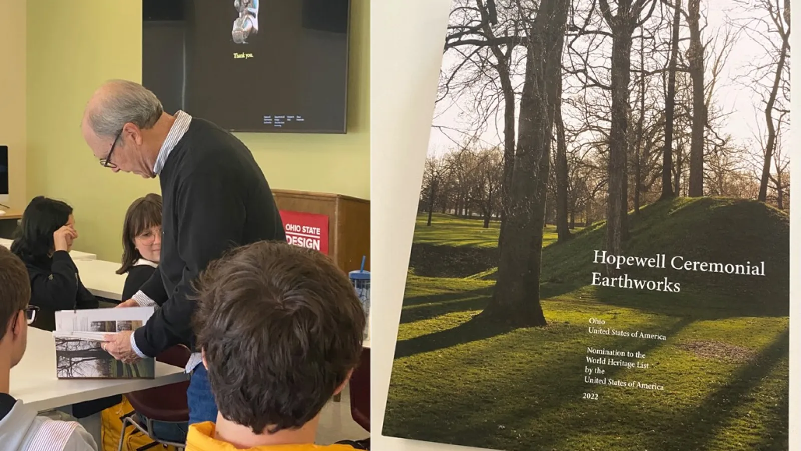 Oscar Fernández presented his book project “Hopewell Ceremonial Earthworks”