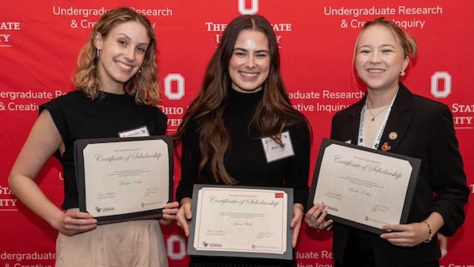 Interior Design majors Morgan Vereb and Averi Wolf, along side Industrial Design major Sarah Kocher