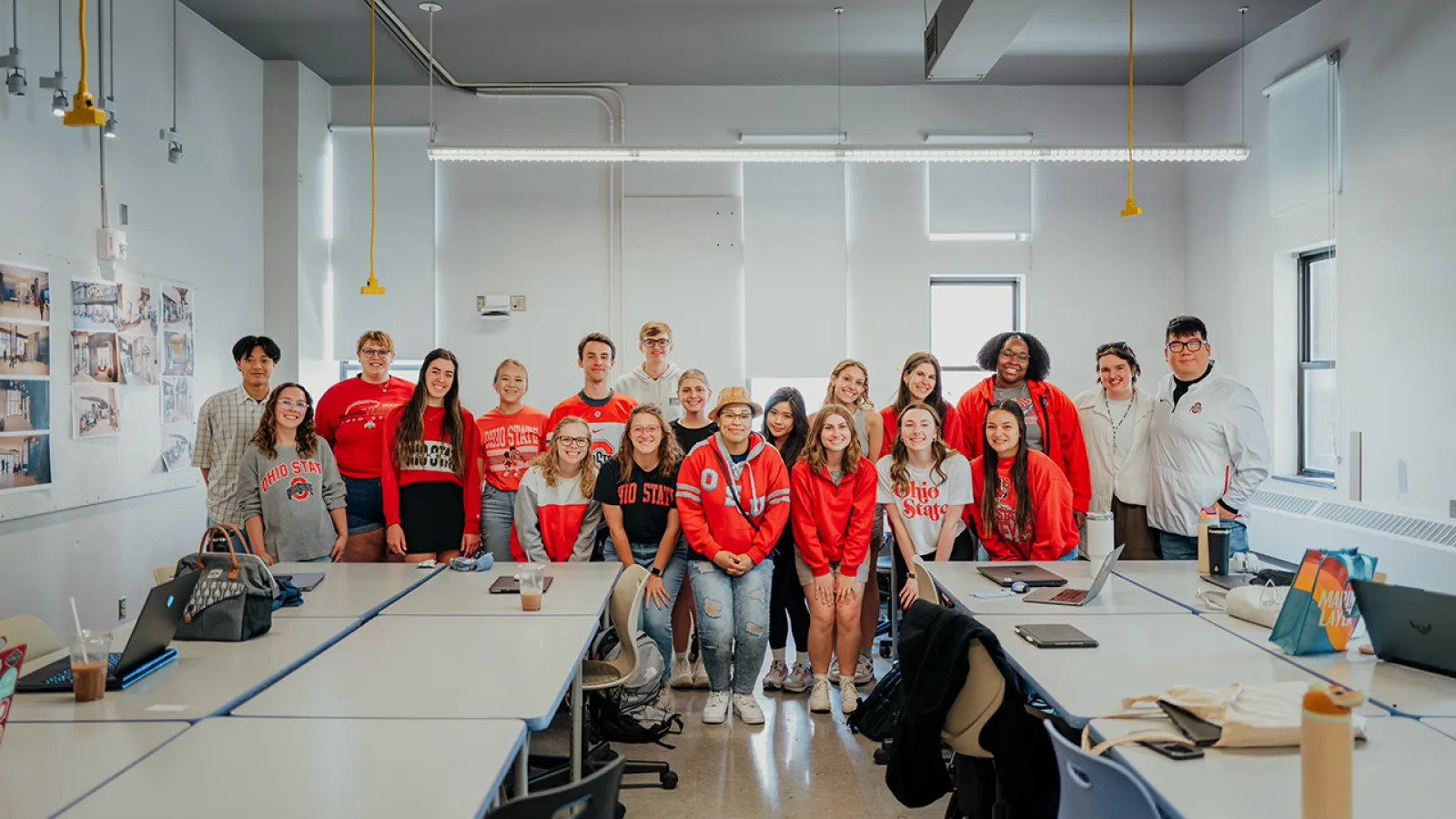 Class photo showing the students and their instructor. 