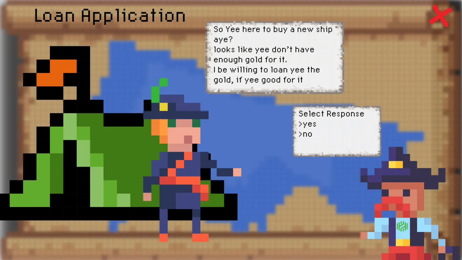 this rpg will walk the player through what its like to apply for a loan