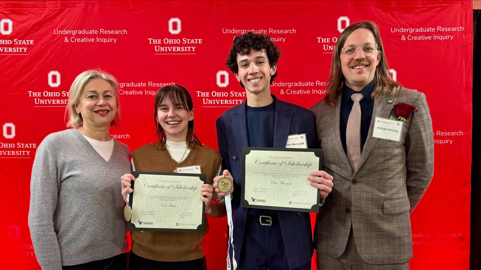 Erin Shaw and Peter Maczuzak flanked by Fabienne Munch and Will Nickley