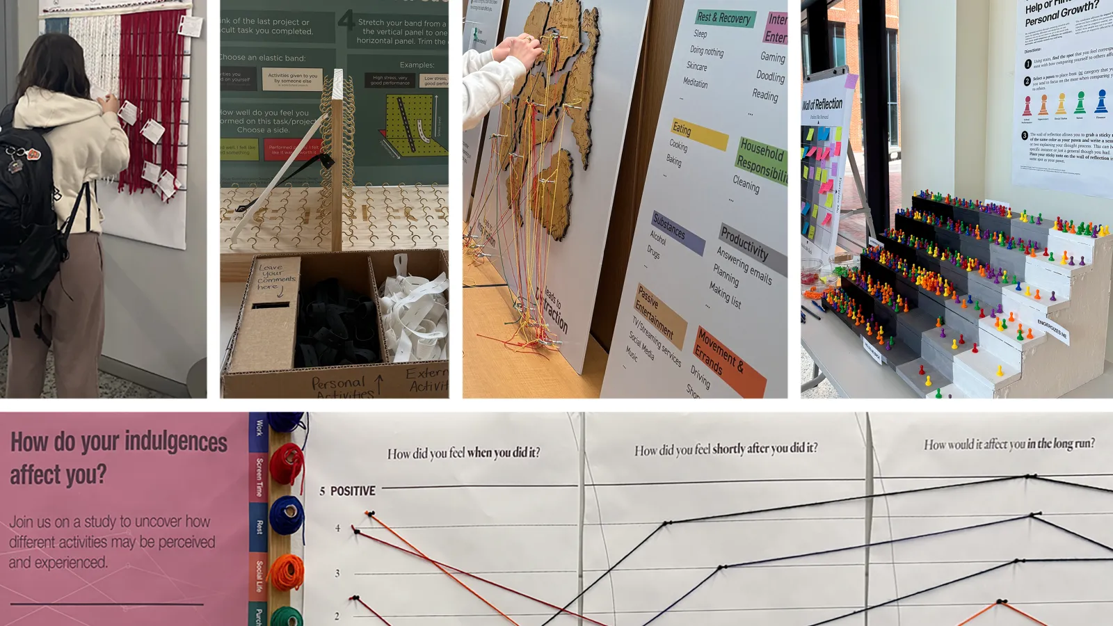 a collage of student projects 
