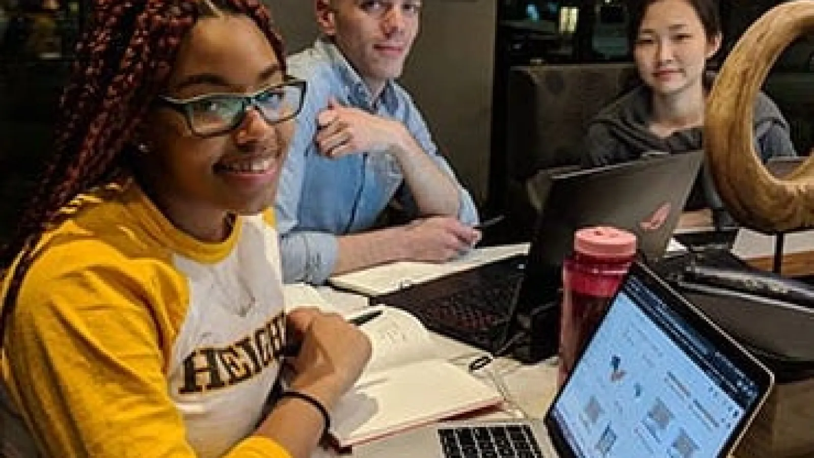 Ohio State team students left to right: Kelia Todd, Tyler Hatton, Haemin Park.