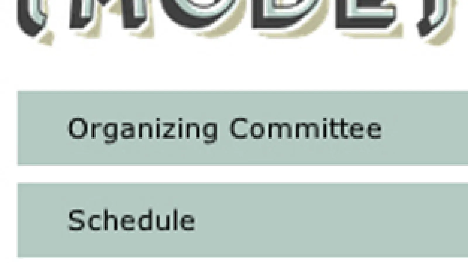 Text: MODE Organizing Committee, Schedule, Accommodations 