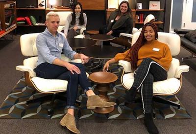 The winning team from Ohio State. Top Row: Haemin Park, Faculty member Rebekah Matheny Bottom Row: Tyler Hatton, Kelia Todd