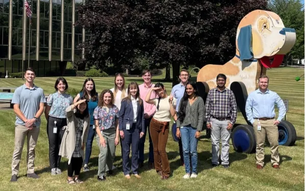 Amelia Walker (left, front row) with her intern colleagues.