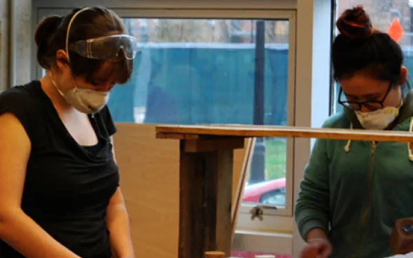 Students in Model Shop