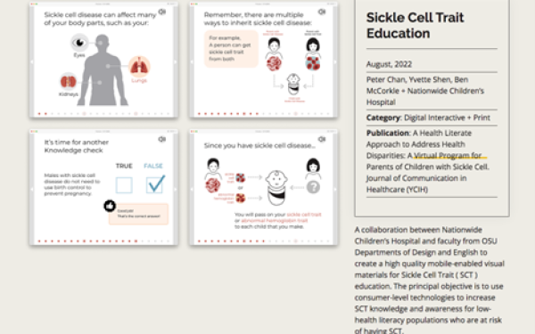 Project graphic detailing Sickle Cell Trait education