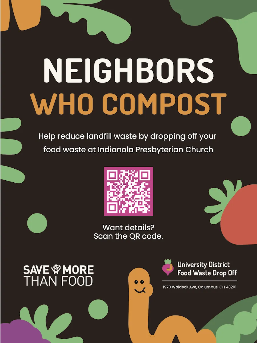 Poster design by students to create awareness for Food Waste Composting program.