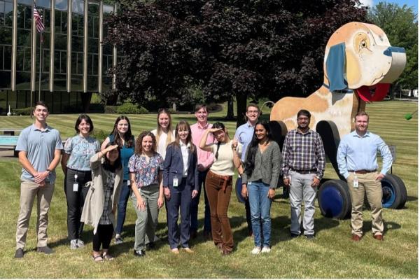 Amelia Walker (left, front row) with her intern colleagues.