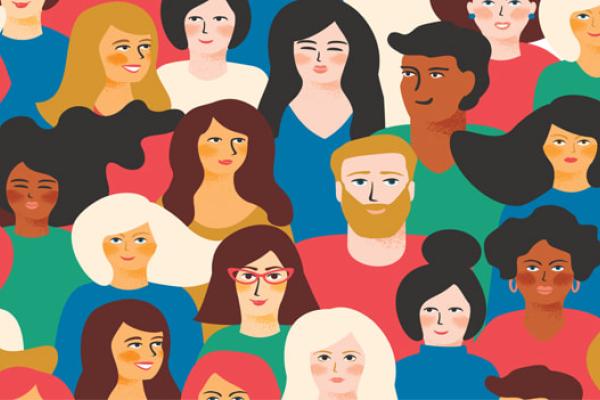 illustration of a diverse group of people