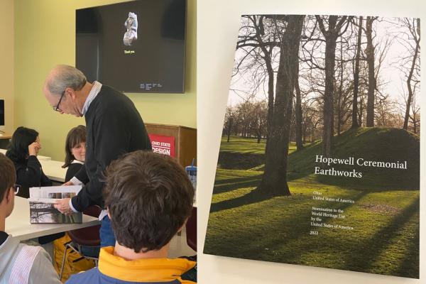 Oscar Fernández presented his book project “Hopewell Ceremonial Earthworks”