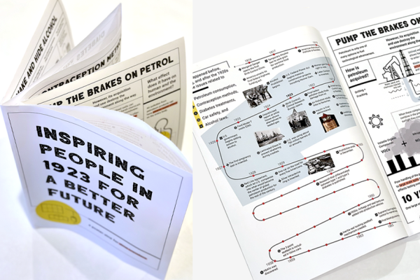 a poster-zine to visually explain the information to people in 1923