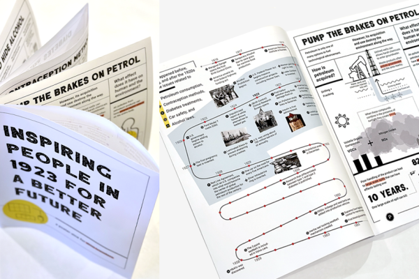 a poster-zine to visually explain the information to people in 1923