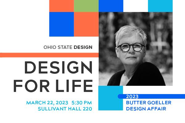 Graphic announcing the event with text details and a photog of the speaker