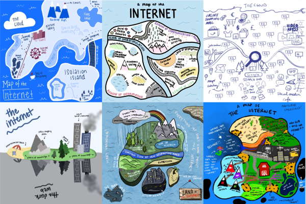 6 example maps produced by the students. 