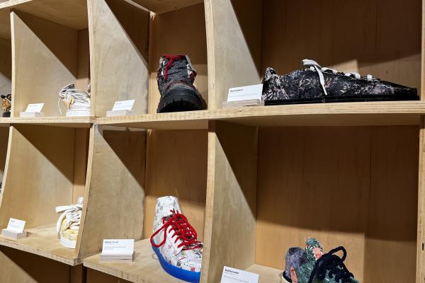 Shoes on display