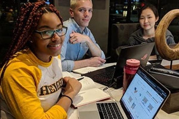 Ohio State team students left to right: Kelia Todd, Tyler Hatton, Haemin Park.