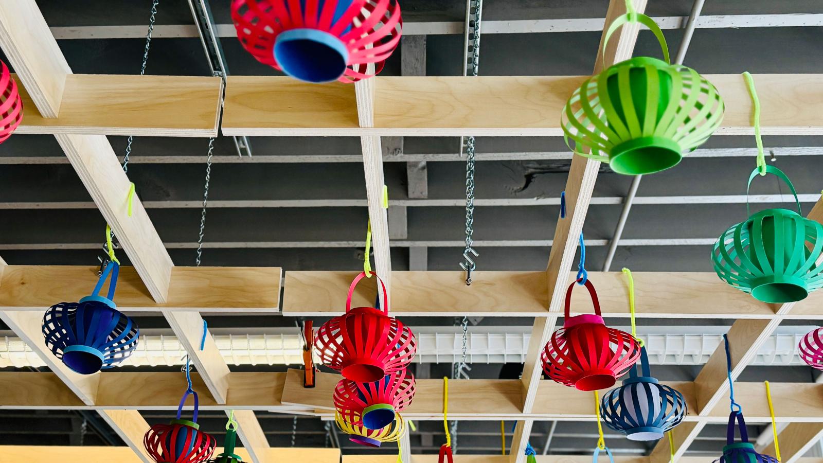 paper lanterns made at the event