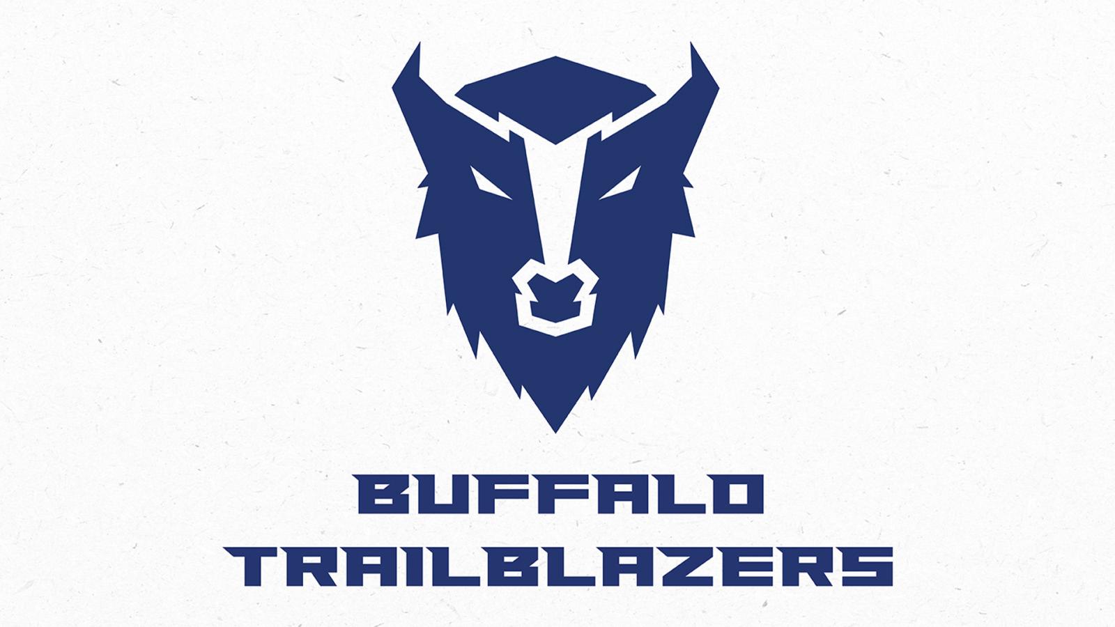 Blue Buffalo Trailblazers logo (stylized Buffalo head) with the team’s name displayed below (blue text reading “Buffalo Trailblazers”). 
