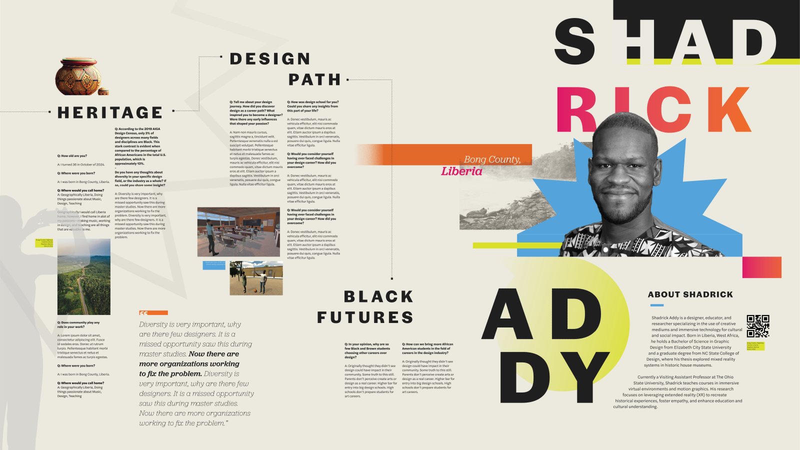 This image is an elevation that showcases how exhibit information will be displayed graphically on walls.