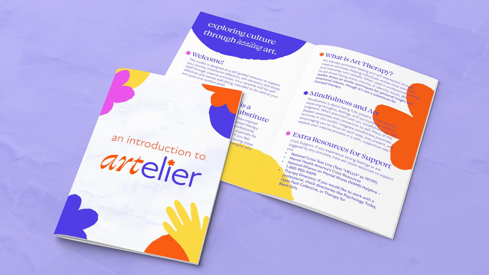 Shows a close-up image of the introduction pamphlet.