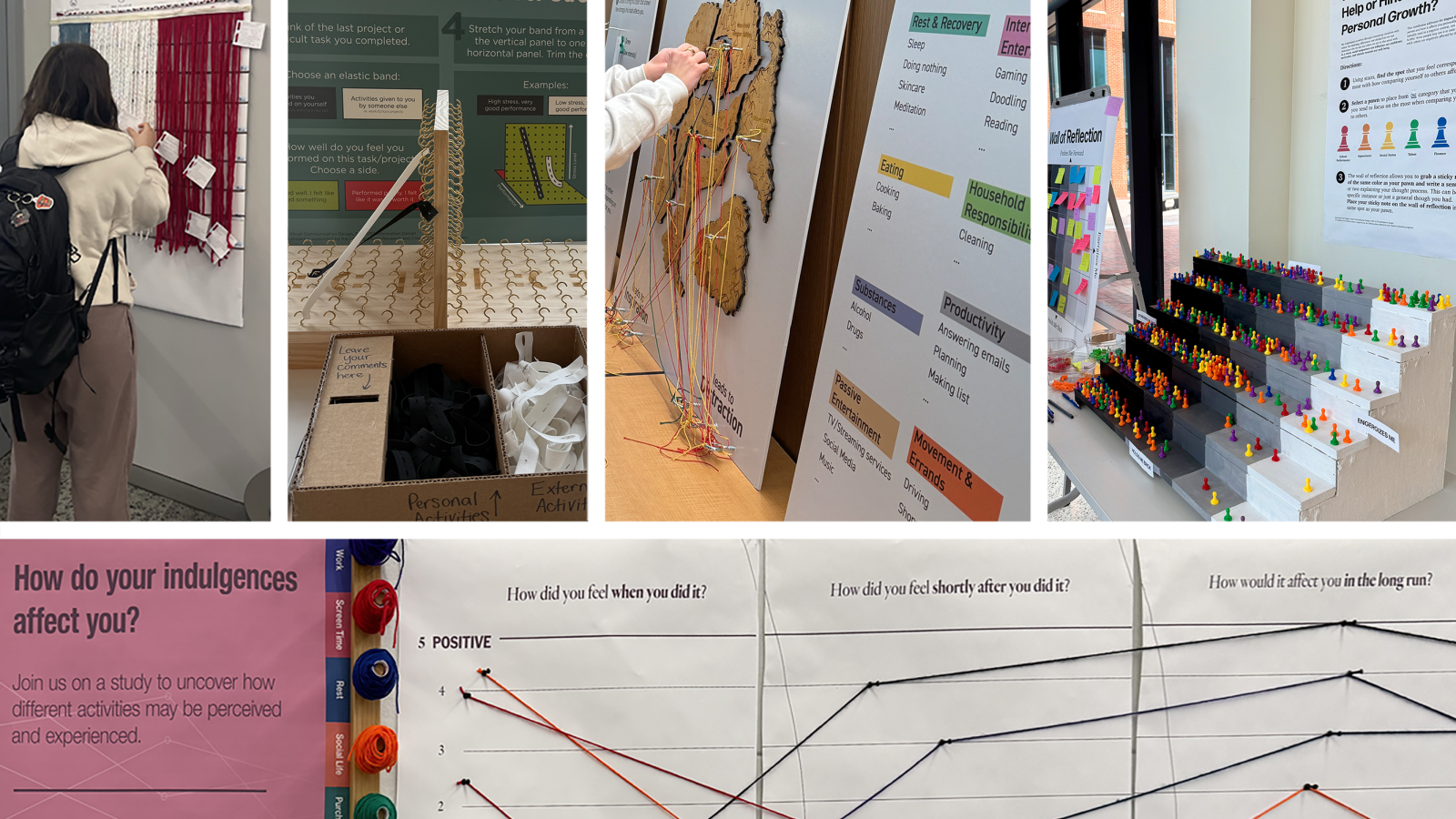a collage of student projects 