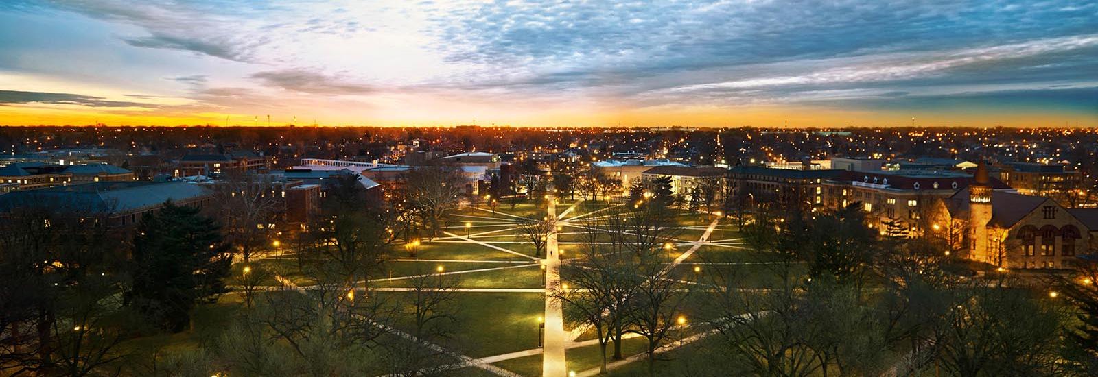 Ohio State Oval at dawn